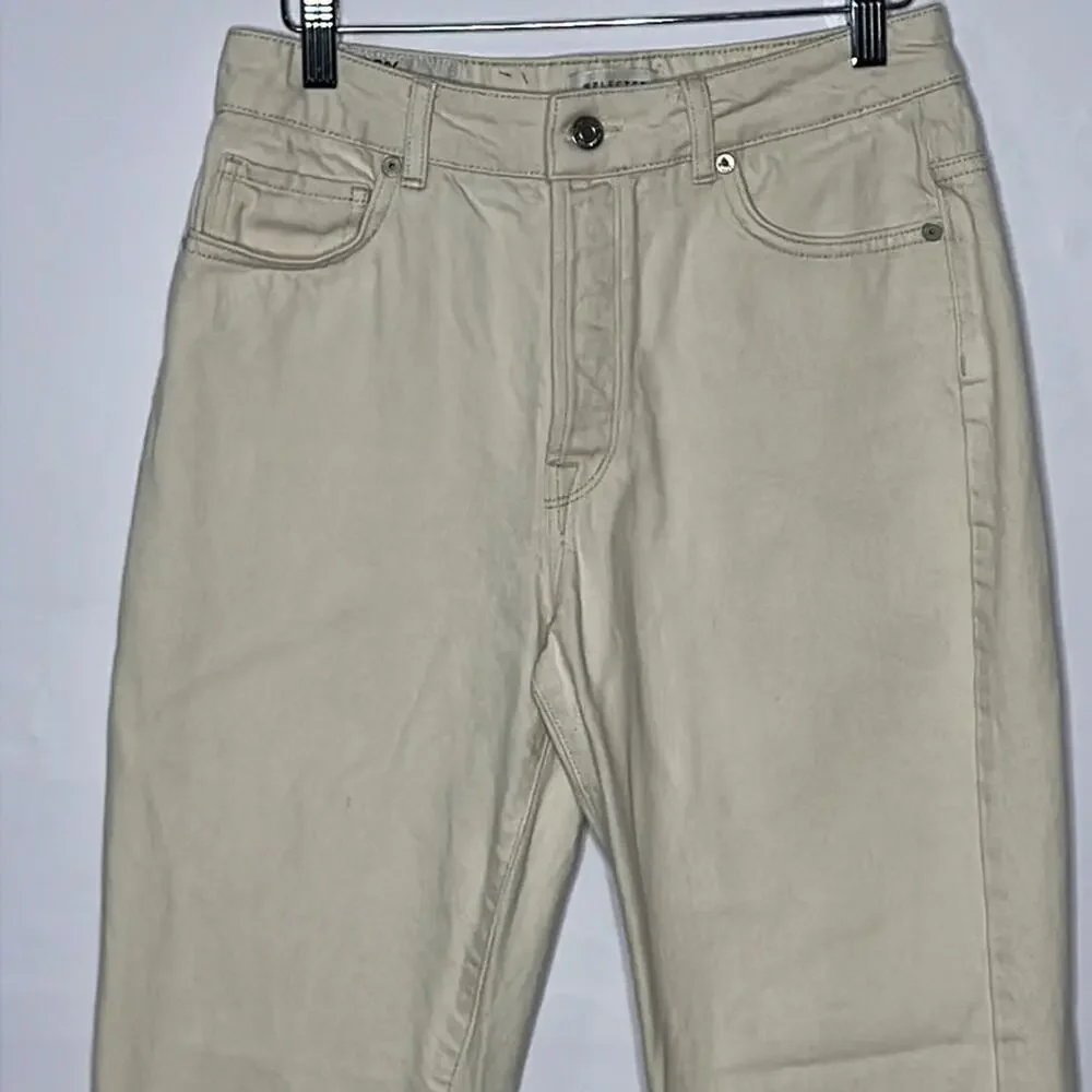 SELECTED Femme slim high rise‎ cream color jean’s size 28.